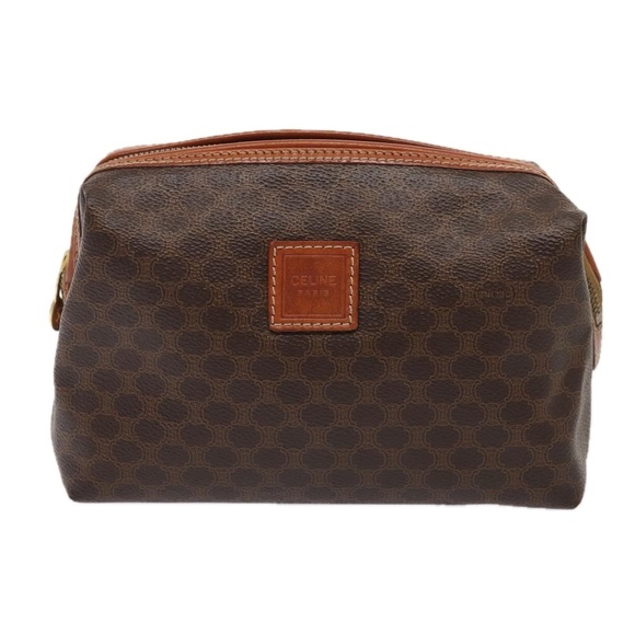 CELINE Macadam Canvas Pouch PVC Brown Auth yk14120 - Picture 13 of 16